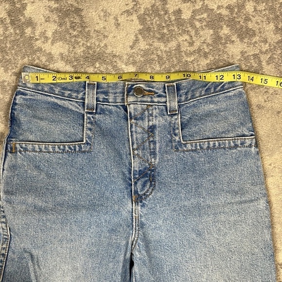 Rare Vintage Zonz High Rise Mom Jeans Rigid Denim Wide Leg Sz 11 - Picture 8 of 13